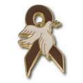 Brown Awareness Ribbon with Dove Lapel Pin